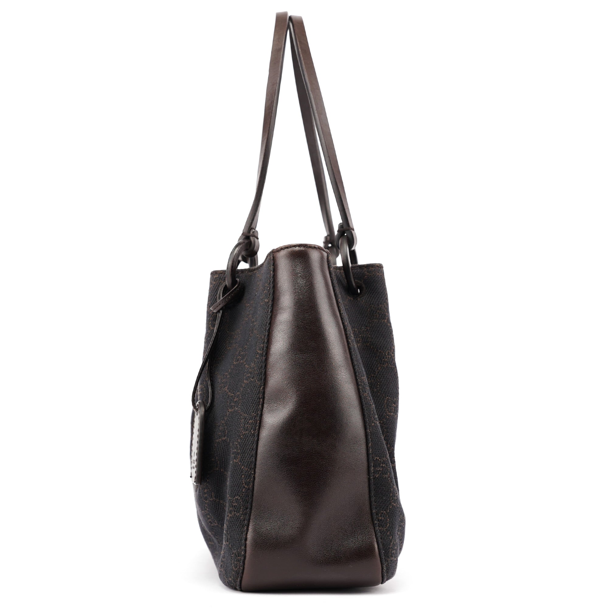 Gucci Brown GG Leather Tote Bag