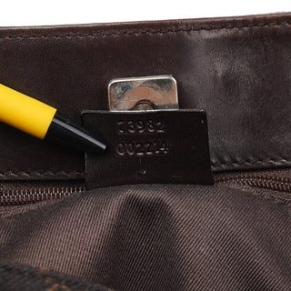 Gucci Brown GG Leather Tote Bag