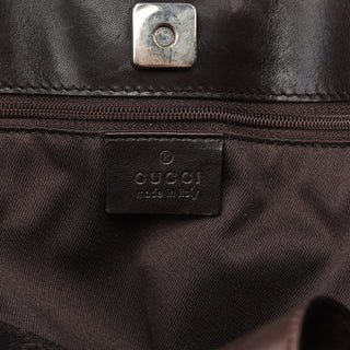 Gucci Brown GG Leather Tote Bag