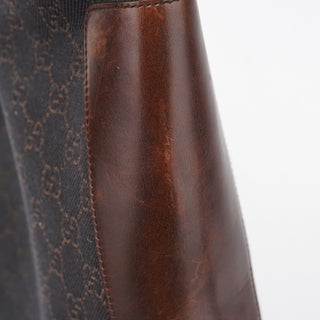 Gucci Brown GG Leather Tote Bag