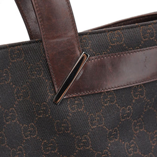 Gucci Brown GG Leather Tote Bag