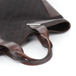 Gucci Brown GG Leather Tote Bag