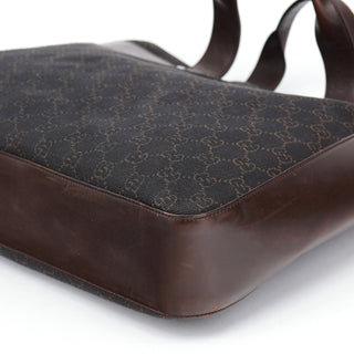 Gucci Brown GG Leather Tote Bag