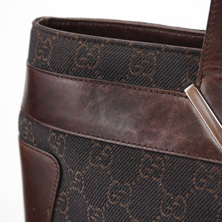 Gucci Brown GG Leather Tote Bag