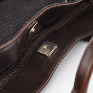 Gucci Brown GG Leather Tote Bag