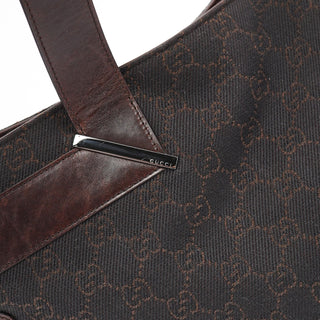 Gucci Brown GG Leather Tote Bag
