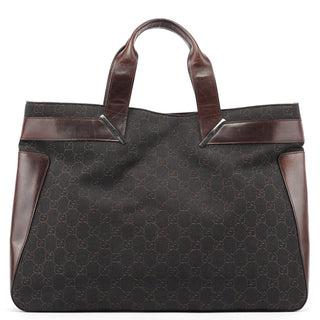 Gucci Brown GG Leather Tote Bag