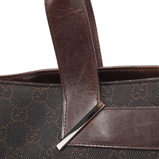 Gucci Brown GG Leather Tote Bag