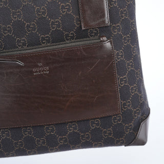 Gucci Brown GG Leather Tote Bag