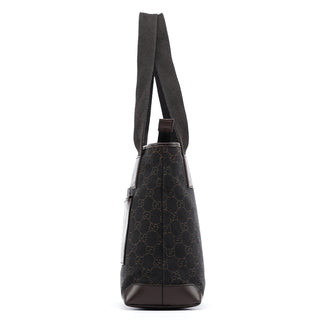 Gucci Brown GG Leather Tote Bag