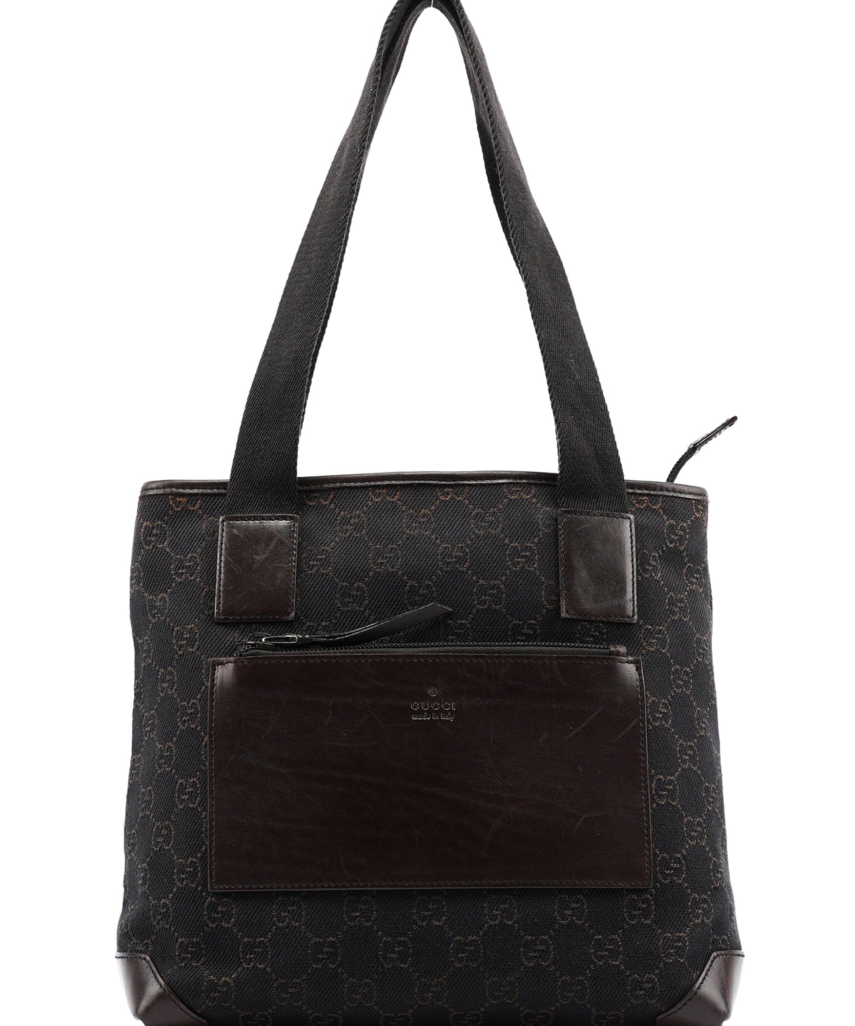 Gucci Brown GG Leather Tote Bag
