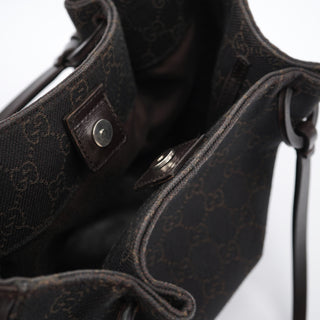 Gucci Brown GG Leather Tote Bag