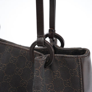 Gucci Brown GG Leather Tote Bag