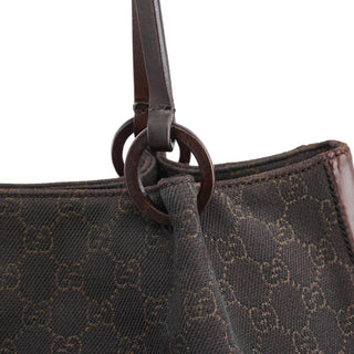 Gucci Brown GG Leather Tote Bag