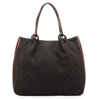 Gucci Brown GG Leather Tote Bag