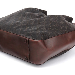 Gucci Brown GG Leather Tote Bag