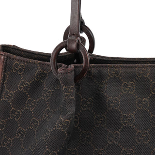Gucci Brown GG Leather Tote Bag