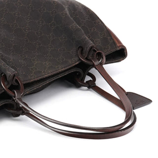 Gucci Brown GG Leather Tote Bag