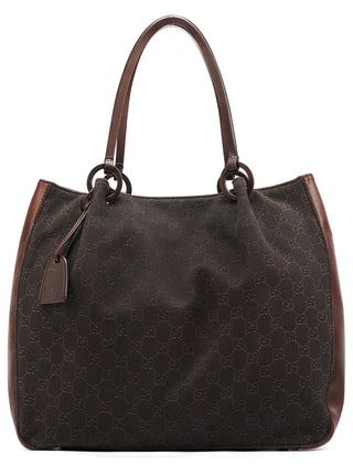 Gucci Brown GG Leather Tote Bag