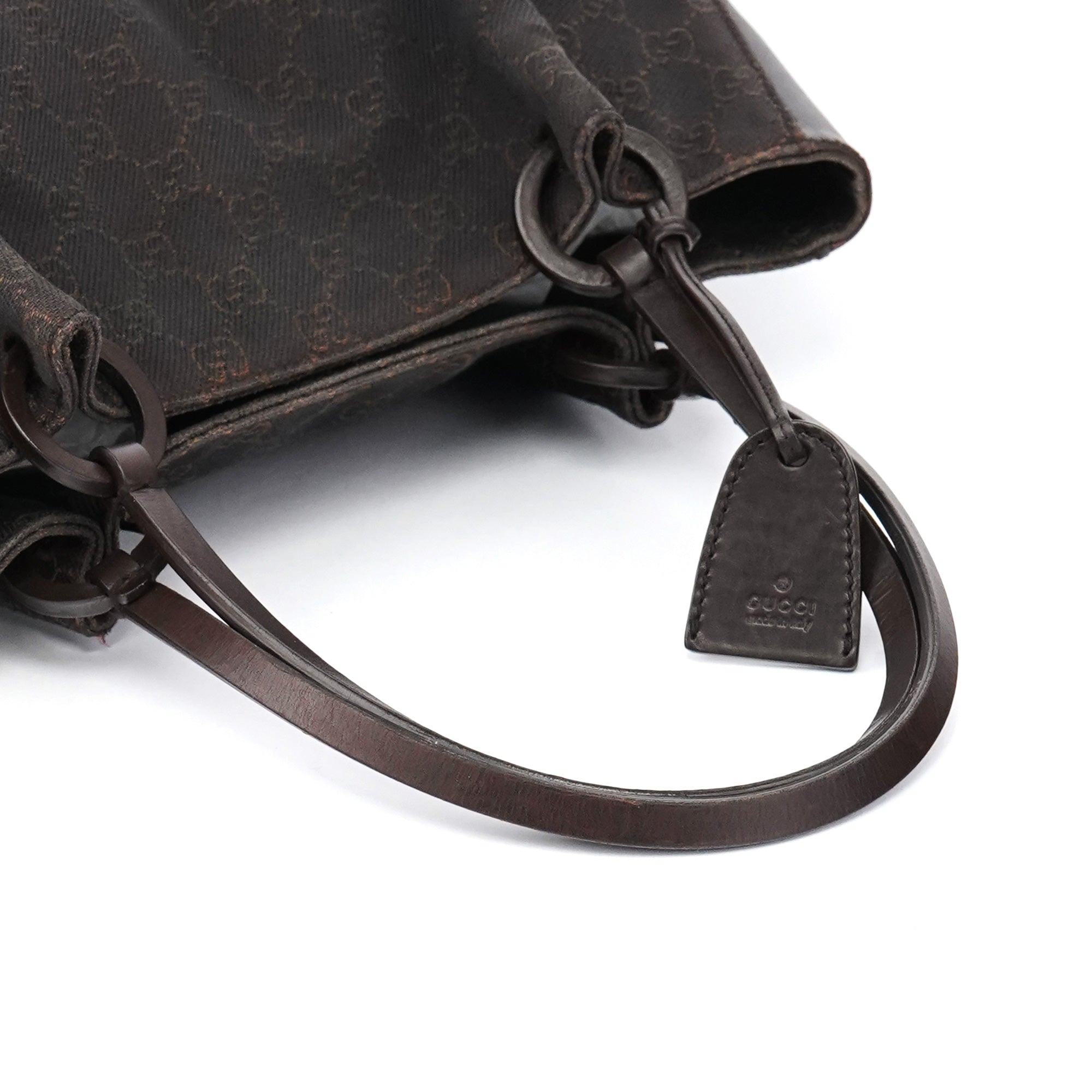 Gucci Brown GG Leather Tote Bag