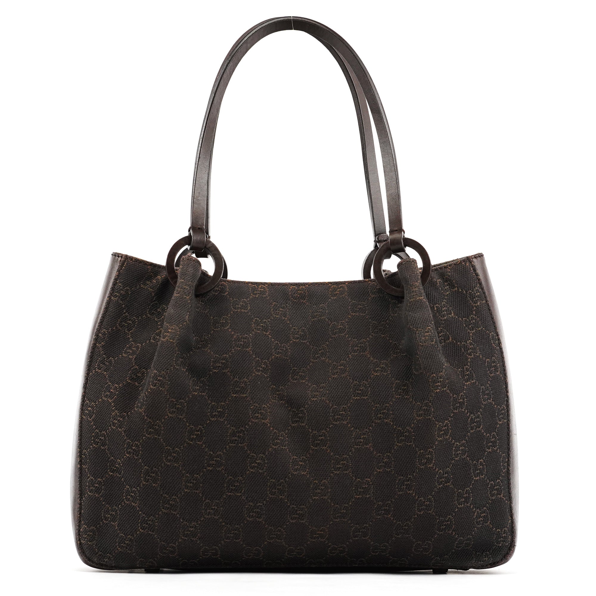 Gucci Brown GG Leather Tote Bag