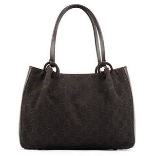 Gucci Brown GG Leather Tote Bag