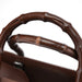 Gucci Brown Leather Bamboo 2-Way Tote Bag