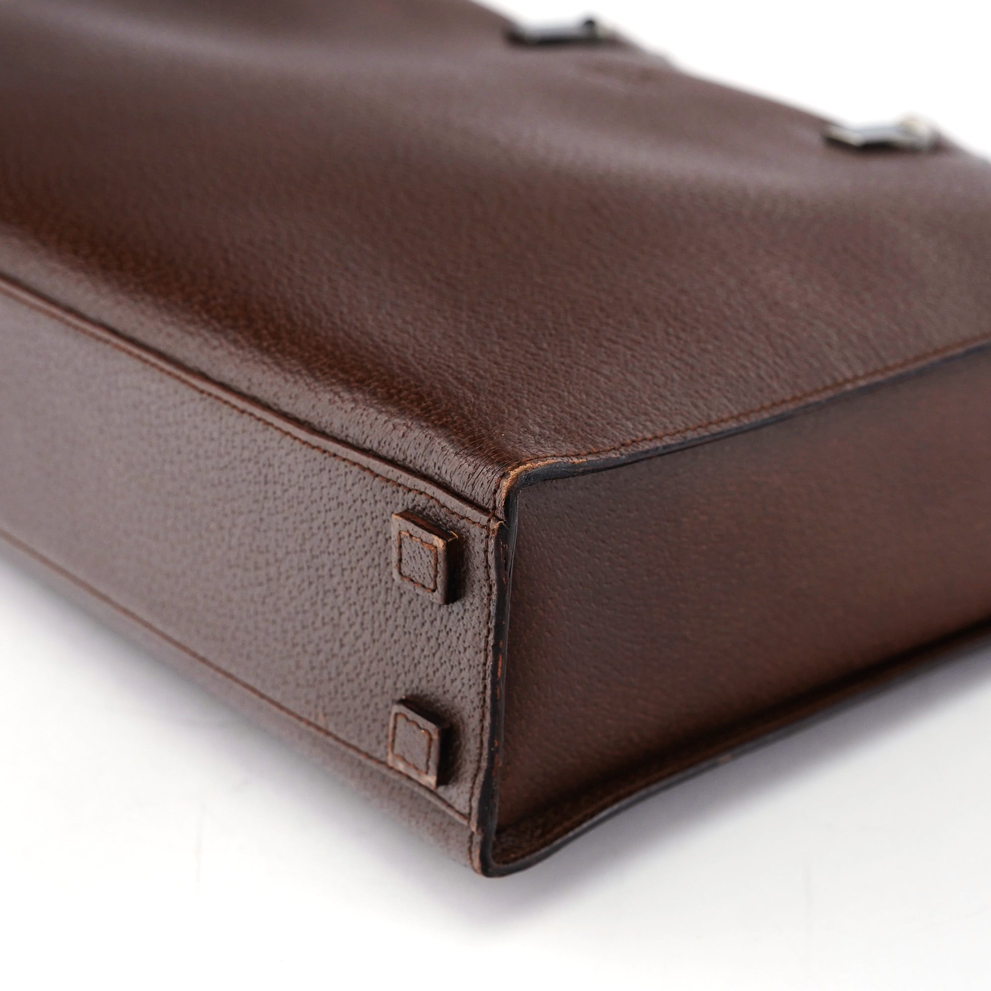 Gucci Sac cabas deux portés Bamboo en cuir marron
