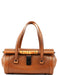 gucci Brown Leather Bamboo Handbag