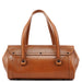 gucci Brown Leather Bamboo Handbag