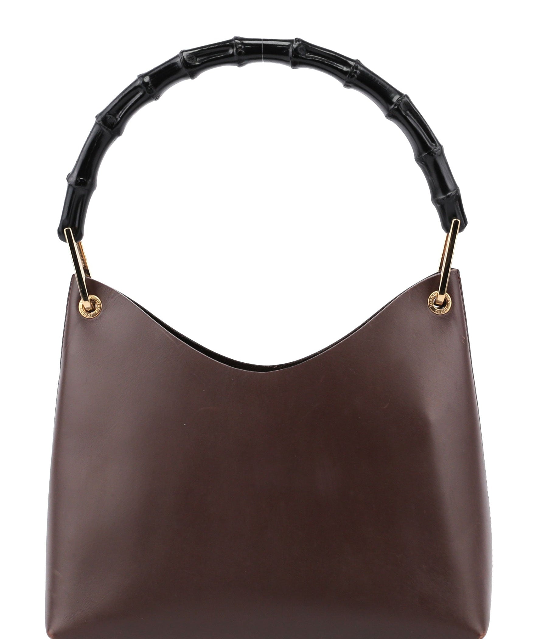 Gucci Brown Leather Bamboo Hobo Bag