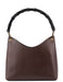 Gucci Brown Leather Bamboo Hobo Bag