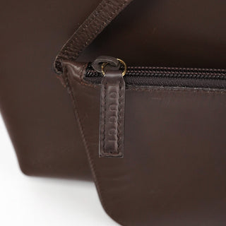 Gucci Brown Leather Bamboo Shoulder Bag