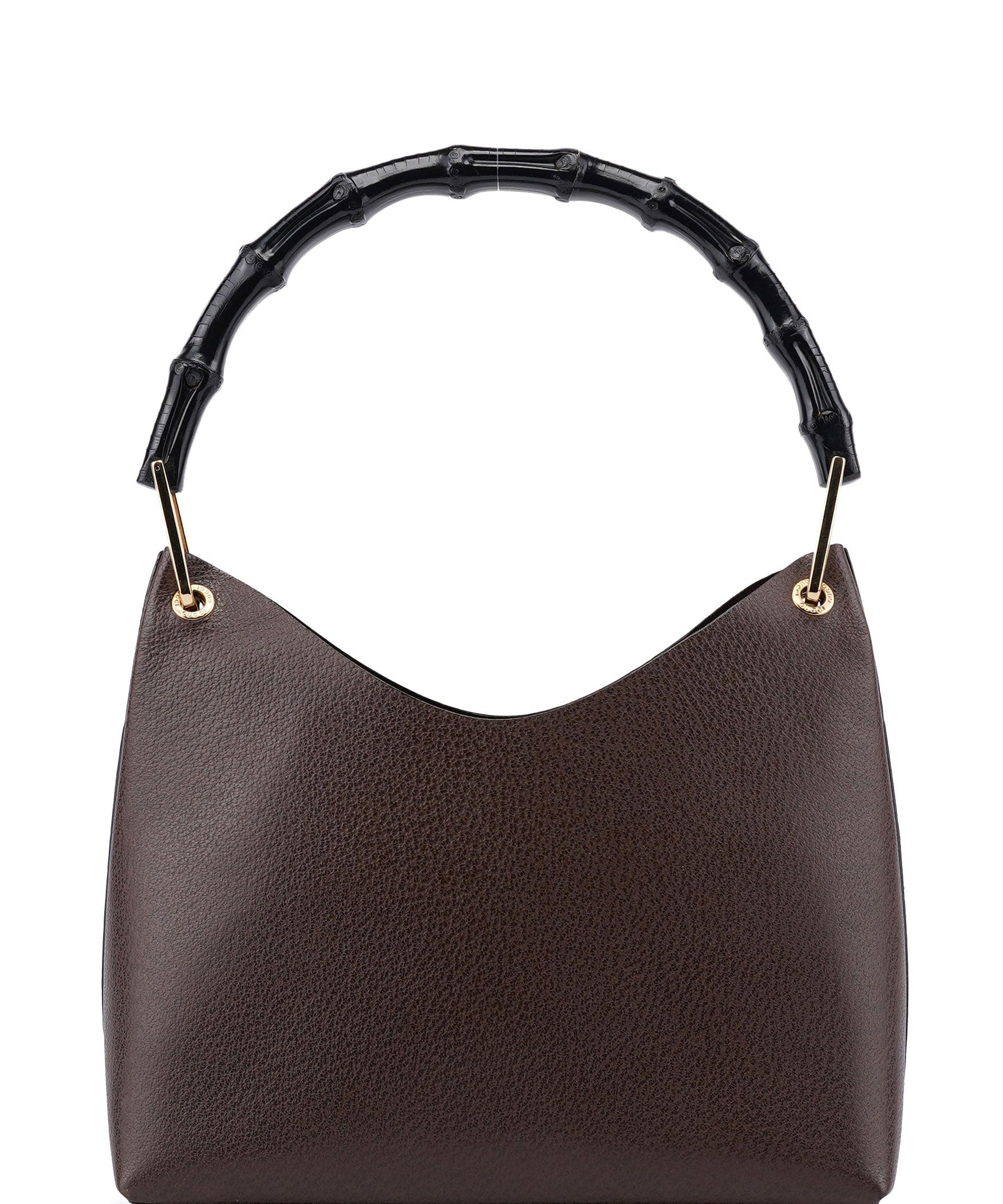Gucci Brown Leather Bamboo Shoulder Bag