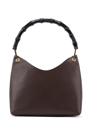 Gucci Brown Leather Bamboo Shoulder Bag