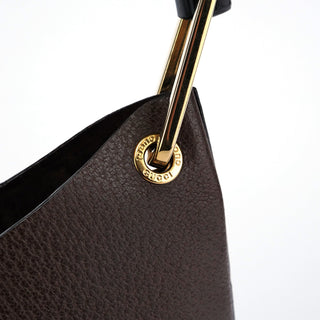 Gucci Brown Leather Bamboo Shoulder Bag