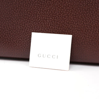 Gucci Brown Leather Bamboo Tote