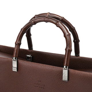 Gucci Brown Leather Bamboo Tote Bag