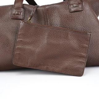 Gucci Brown Leather Cargo Tote Bag