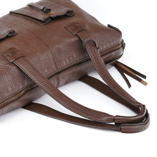 Gucci Brown Leather Cargo Tote Bag