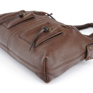 Gucci Brown Leather Cargo Tote Bag