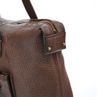 Gucci Brown Leather Cargo Tote Bag