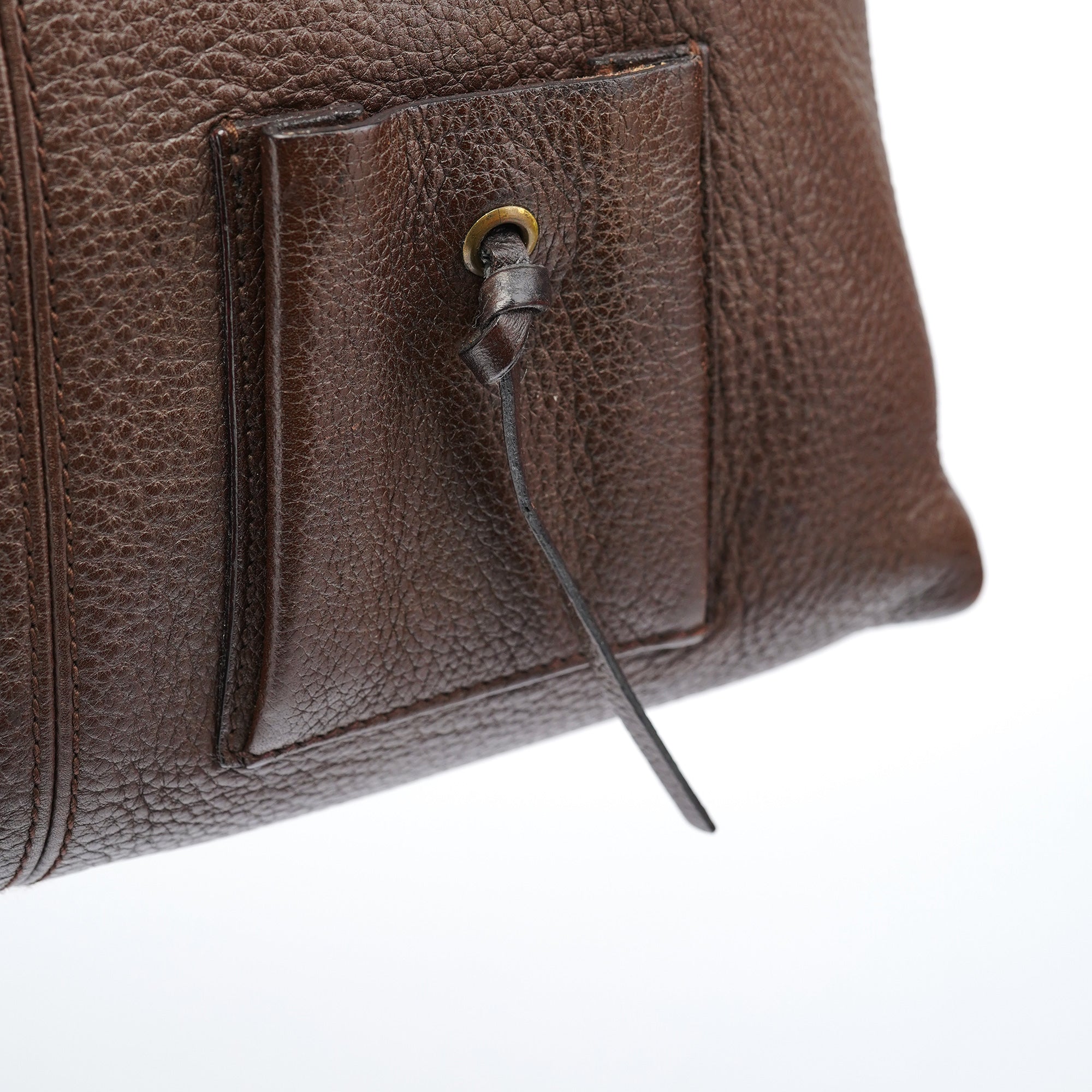Gucci Brown Leather Cargo Tote Bag