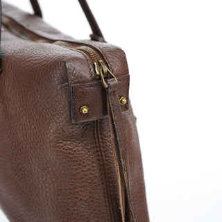 Gucci Brown Leather Cargo Tote Bag