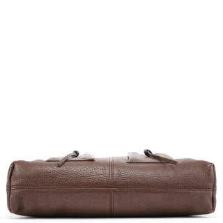 Gucci Brown Leather Cargo Tote Bag