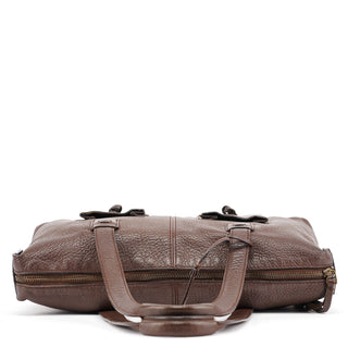 Gucci Brown Leather Cargo Tote Bag