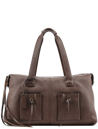 Gucci Brown Leather Cargo Tote Bag