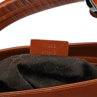 Gucci Brown Leather Hobo Shoulder Bag