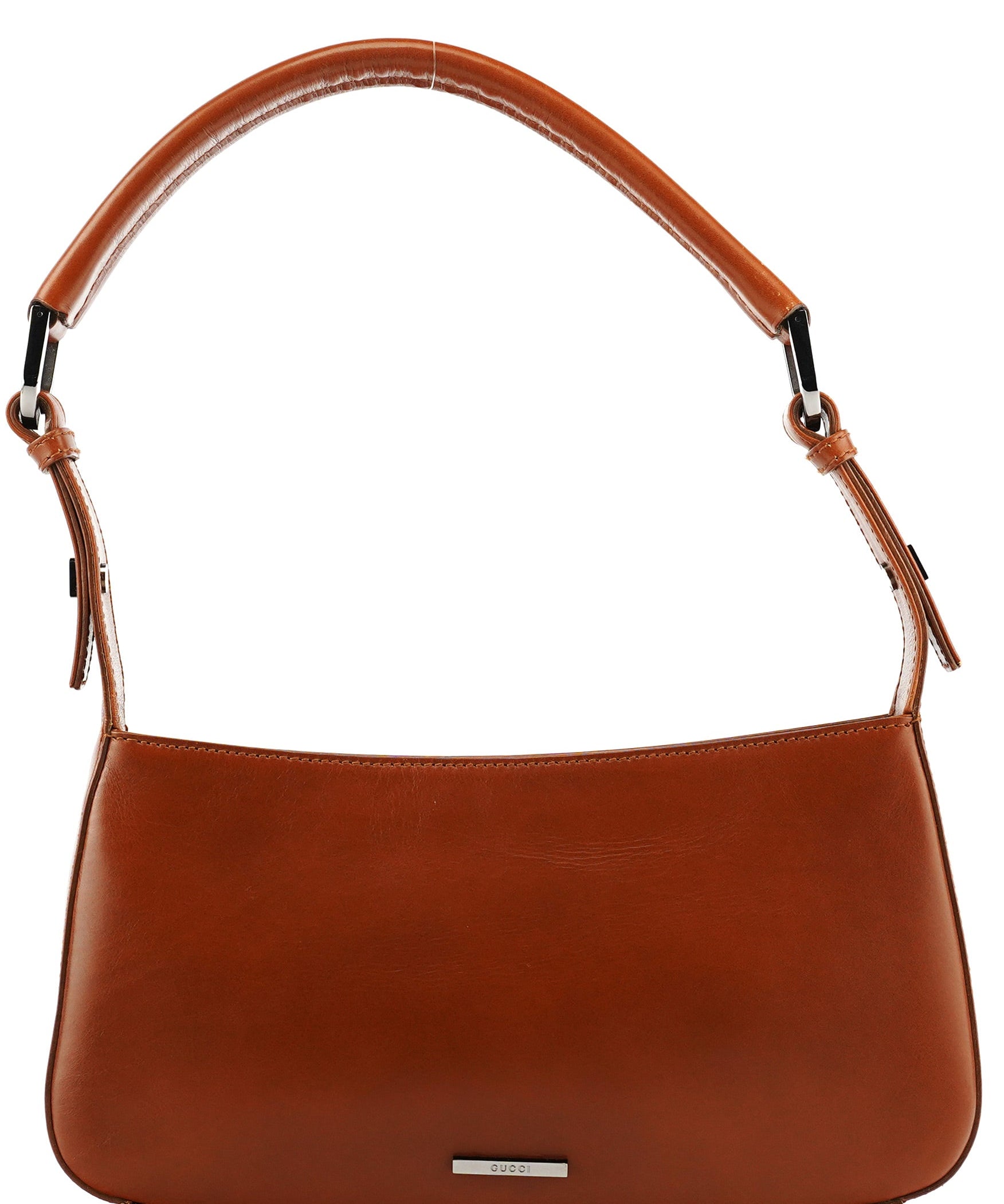 Gucci Borsa hobo in pelle marrone
