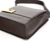 Gucci Brown Leather Square G Flap Shoulder Bag